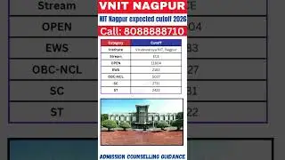 JEE Main 2026 || NIT Nagpur expected cutoff 2026 #jeemainexpectedpercentile #jeemain2026 #jeemains
