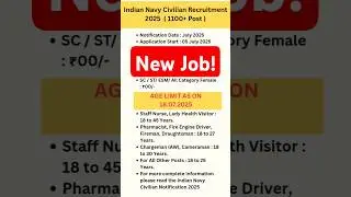 🚨 Indian Navy Civilian Recruitment 2025 | 1100+ Vacancies | Apply Now! 🇮🇳 #NavyJobs #SarkariNaukri
