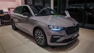2025 Skoda Scala Selection w kolorze Szary Steel Niemetalizowany i wnętrzem Design Suite Black