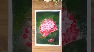 Painting hydrangea flower  #painting #art #hydrangea  #satisfying #shorts