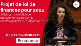 Budget 2024 : participation au budget de l'UE