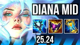 DIANA vs YONE (MID) | Good KDA: 15/2/3 | KR Diamond | 25.24