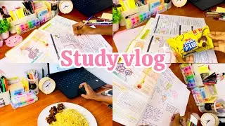 Study vlog 🍓📚|evening to night vlog🌸|#raveenajay #study