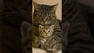 The Cutest Hug on the Internet: Mom Cat Cuddles Her Baby!
