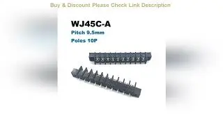 Best 5/10pcs Barrier Terminal Block pitch 9.5mm Straight Pin 7P 8P 10P 12P morsettiera blocks conne
