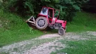 Vitlanje drva // LKT mu nije ravan // massey ferguson 65 i vitlo