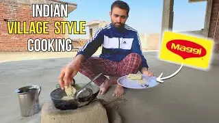 Cooking Maggi Noodles Village Style on Mitti ka Chulha || Village Food Secrets || Etawah Vlog 😍
