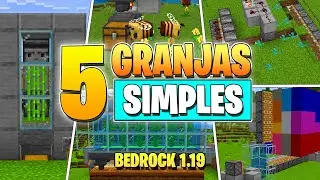 Minecraft Bedrock: 5 GRANJAS SIMPLES 1.19 🔥 #22
