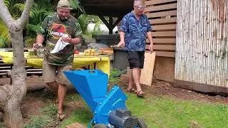 Modified Electric 5hp Wood Chipper - Test Run