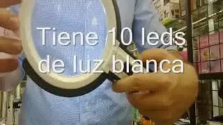 Lupa Lampara De 10 Leds Mesa Plegable Base Luz Maculopatia