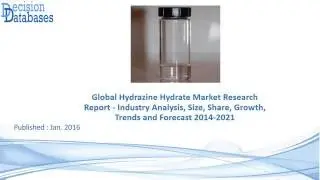 Hydrazine Hydrate Market Research Report 2014 to 2021