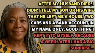 AFTER MY HUSBAND DIED I DIDN'T TELL MY SON ABOUT THE ASSETS HE LEFT ME. LUCKILY, I DIDN'T…