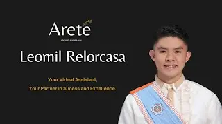 1-minute Video Introduction | Leomil Arvi Relorcasa - Virtual Assistant