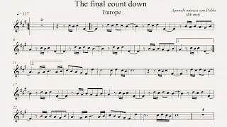 THE FINAL COUNTDOWN:  Bb inst (clarinete, trompeta, saxo soprano/tenor) (partitura con playback)