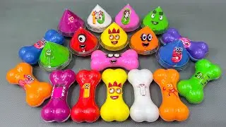 Finding Numberblocks Friends Hidden in Bright Colorful Slime ASMR