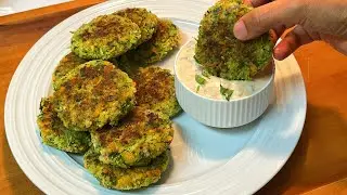 Protein-rich Broccoli tofu patties | Healthy Less oil breakfast recipe to lose weight