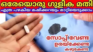 ഇത്രയും കാലം ഈ ടെക്&zwnj;നിക് അറിയാതെ പോയോ | How to remove ink stain| Easy way to remove fabric stain