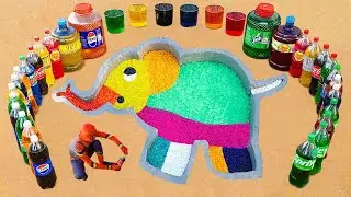 Eksperimen Ledakan Gajah Unik di Pasir dengan Coca Cola, Pepsi & Mentos