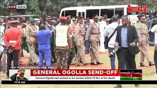 LIVE| The casket of General Francis Ogolla received at Senator Obama Kogelo primary school