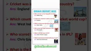 🏏INDIAN CRICKET QUIZ FOR COMPETITIVE EXAMS/🤫GENERAL KNOWLEDGE IN ENGLISH#gkquestions#shorts#trending