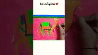 rajasthani folk art/acrylic painting tutorial for beginners #shorts #youtubeshorts #acrylicpainting