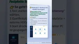 Windows sichern: 2 schnelle Methoden auf externe Festplatte#windows #system #backup