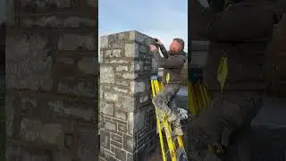 Building stone pillars #stonemasonry
