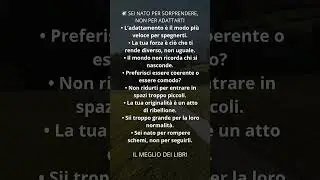 SEI NATO PER SORPRENDERE, NON PER ADATTARTI #shorts