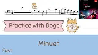 Minuet ABRSM 2024 Cello grade 1 (A3)