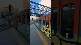11th + 11th batch trains arriving at Attiki station (Line 1)