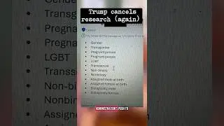 Trump cancels research (again) #researchnews