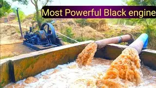 Starting Old Black Engine Ruston 30hp,ruston engine,amazing Punjab Pakistan