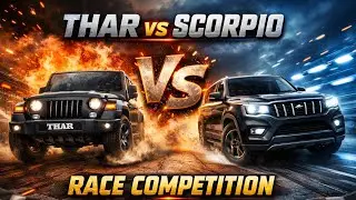 Thar vs Scorpio Race 🔥 | Real Speed Test | कौन सी गाड़ी तेज़ है?