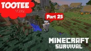 Minecraft survival 25 Tootee Tube - Planning the Monastery and Building an Auto Smelter