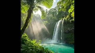Emerald Falls in the Tropical Rainforest