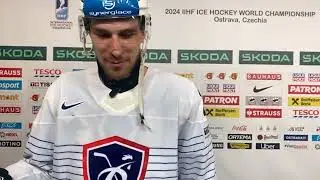 Justin Addamo, attaquant de l'&eacute;quipe de France