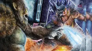 GODZILLA VS KONG DIBUJO A LAPIZ | Godzilla vs Kong Drawing