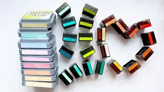 Organised Art Supplies: Ink Pad Colour-Swatch-Sticker | Demo