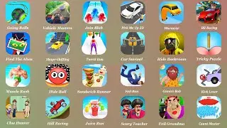 Twerk Run,Count Master,Hide Ball,Fail Run,Join Blob Clash,Shape Shifting,Vehicle Masters,CarSurvival