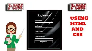 How to create registration Form using HTML and CSS |Design-2| Z-code