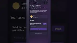 New Crypto Debit Card | Tap Swap video code