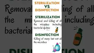 Sterilization VS Disinfection #sterilization #disinfectants #bacteriology #microbiology