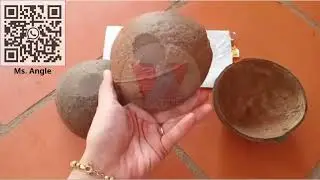NATURAL COCONUT SHELL BOWLS (UNPOLISHED &ndash; RUSTIC STYLE)
