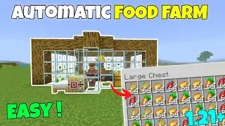 Automatic Crop Food Farm Minecraft PE 1.21 easy tutorial 🔥