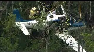 Emergency Parachute Deploys As Small Plane Crashes In Burlington