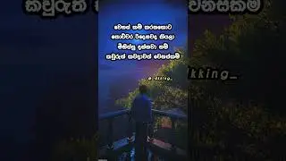 කතාව ඇත්ත නම් කමෙන්ට් කරන්න🥺🥀 wadan | Sinhala | WhatsApp status #wadan
