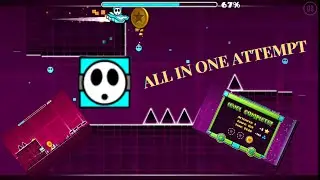 I Beat Base After Base FIRST TRY 😳💀 (All Coins) | Geometry Dash