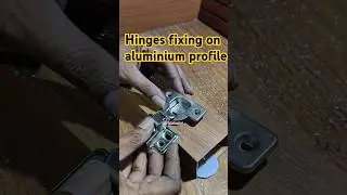 Hinges fixing on aluminium profile. perfect hole making for hinges. #shortsfeed #fabrication
