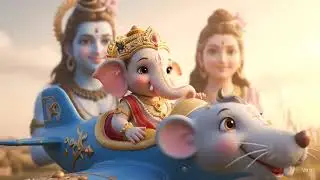 Ganesh Aagman | Ganesh Arrival | Cute & Divine Arrival Story | Ganu Kanu