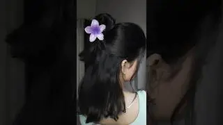 Viral Flower Claw Clip Hairstyle🌸 #hairstyle #hair #viralshorts  #youtubeshorts #shorts #trending